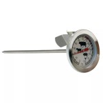 Food thermometer, especially for meat, analog, metallic, cooking thermometer, rod